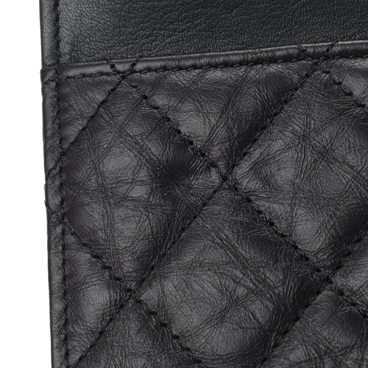 Aged Calfskin Reissue Wallet On Chain WOC Black