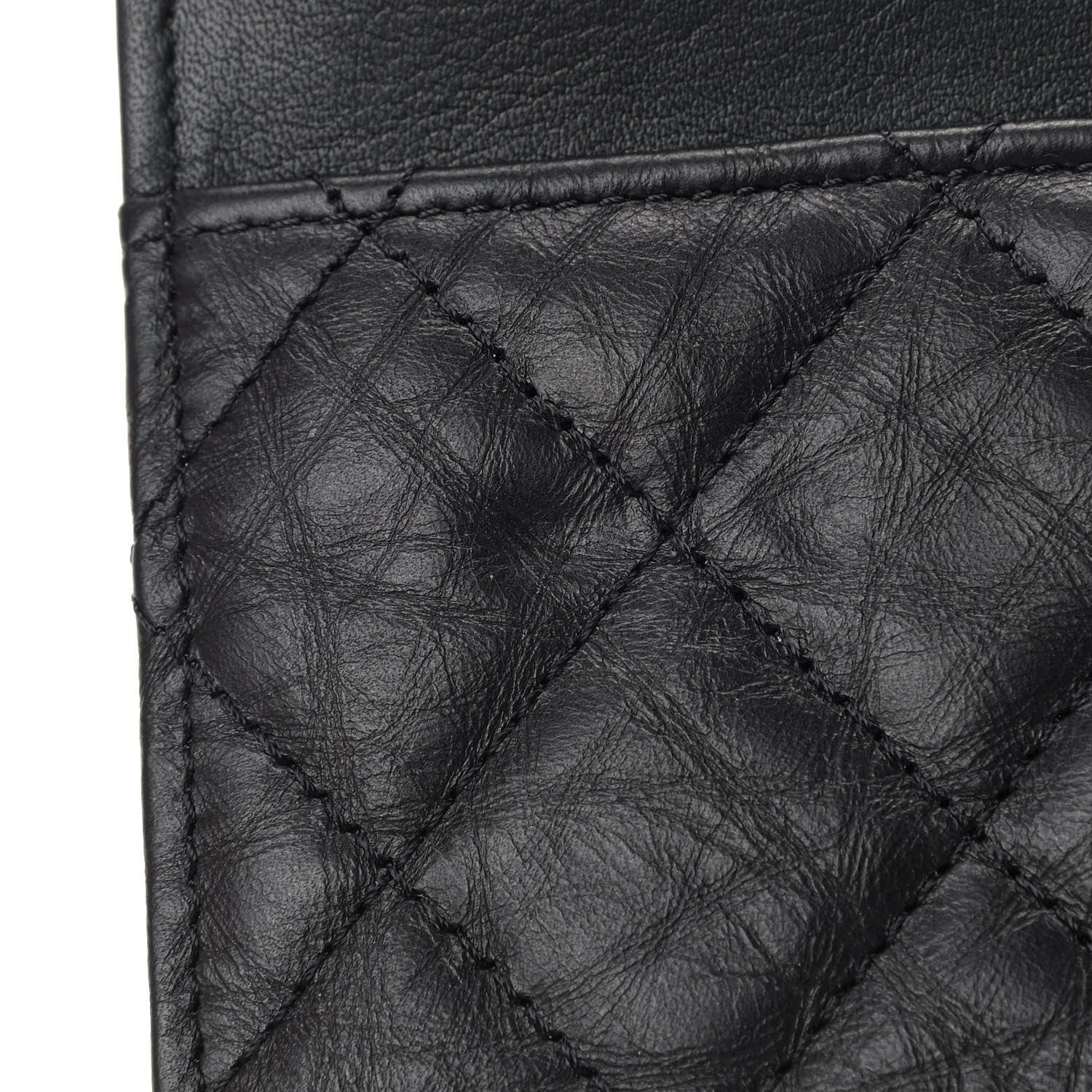 Chanel Aged Calfskin Reissue Wallet On Chain WOC Black 10 of 11