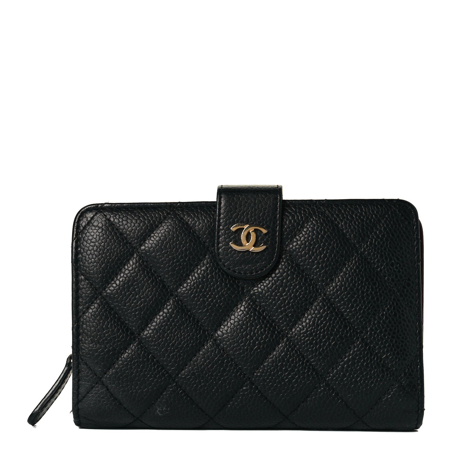 Chanel Caviar Quilted Zipped Pocket Wallet Black 1 of 9
