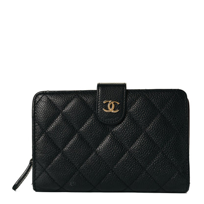 Chanel Caviar Quilted Zipped Pocket Wallet Black 1 of 9