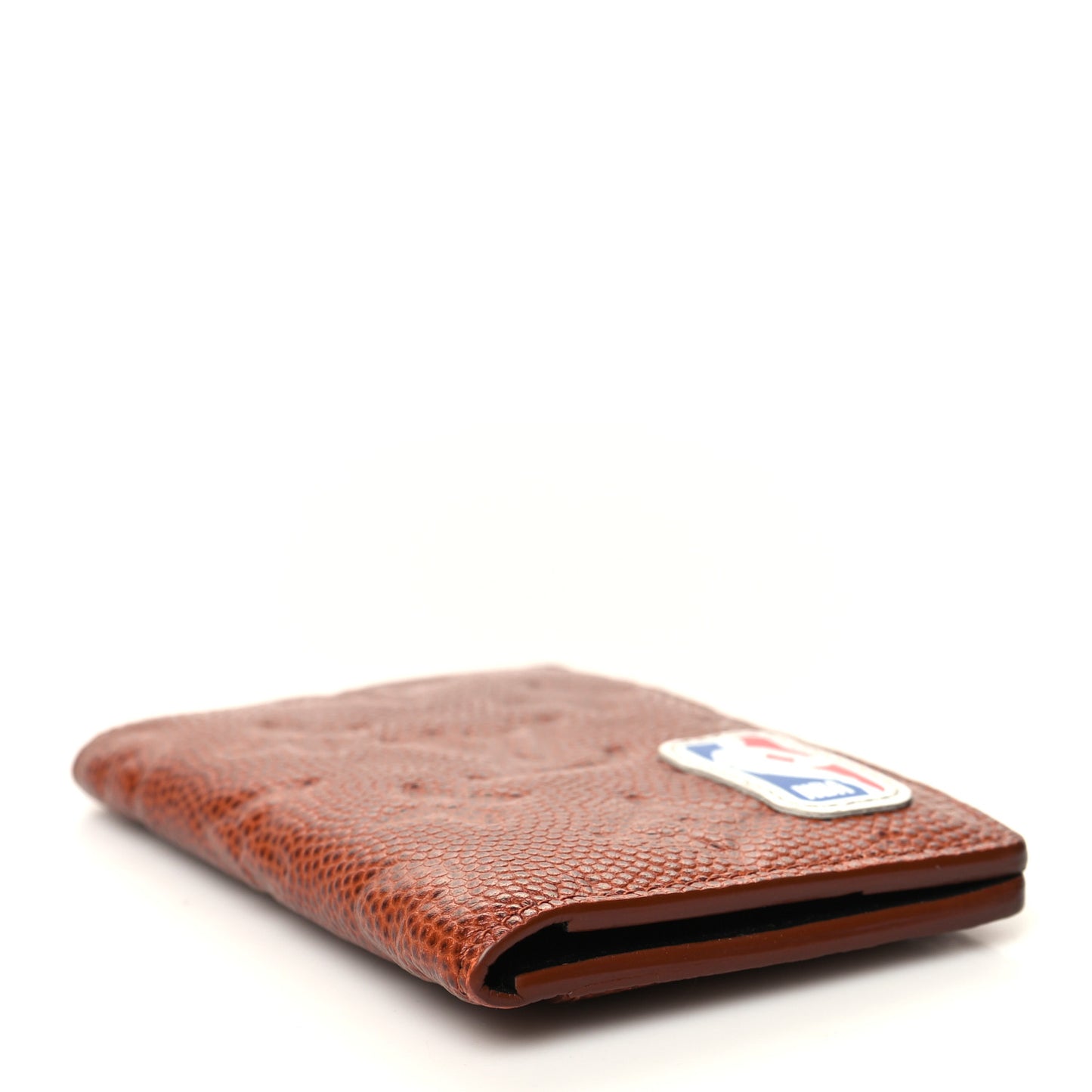 X NBA Grained Calfskin Monogram Pocket Organizer Brick Orange