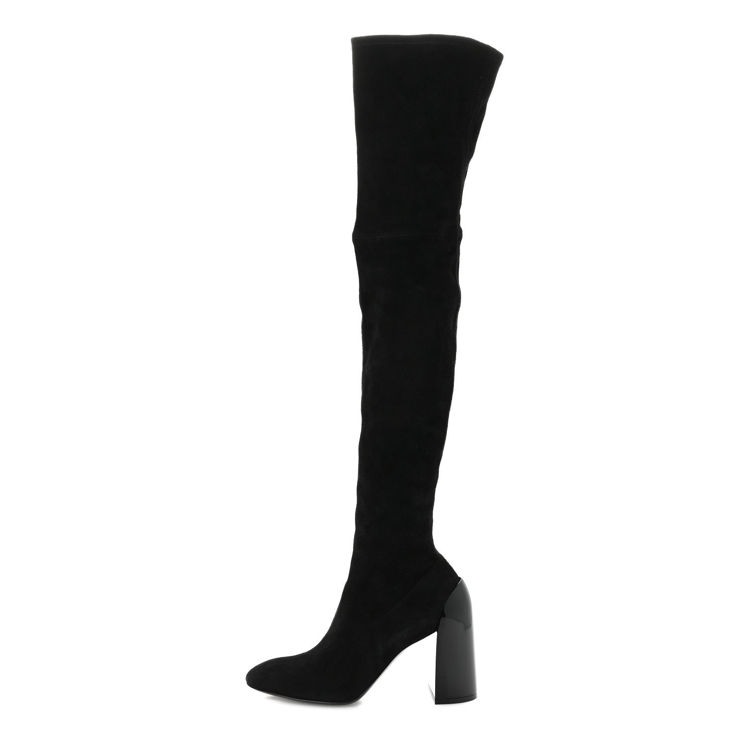 Hermes Velvet Goatskin Betty 60 Boots 36.5 Black 1 of 8