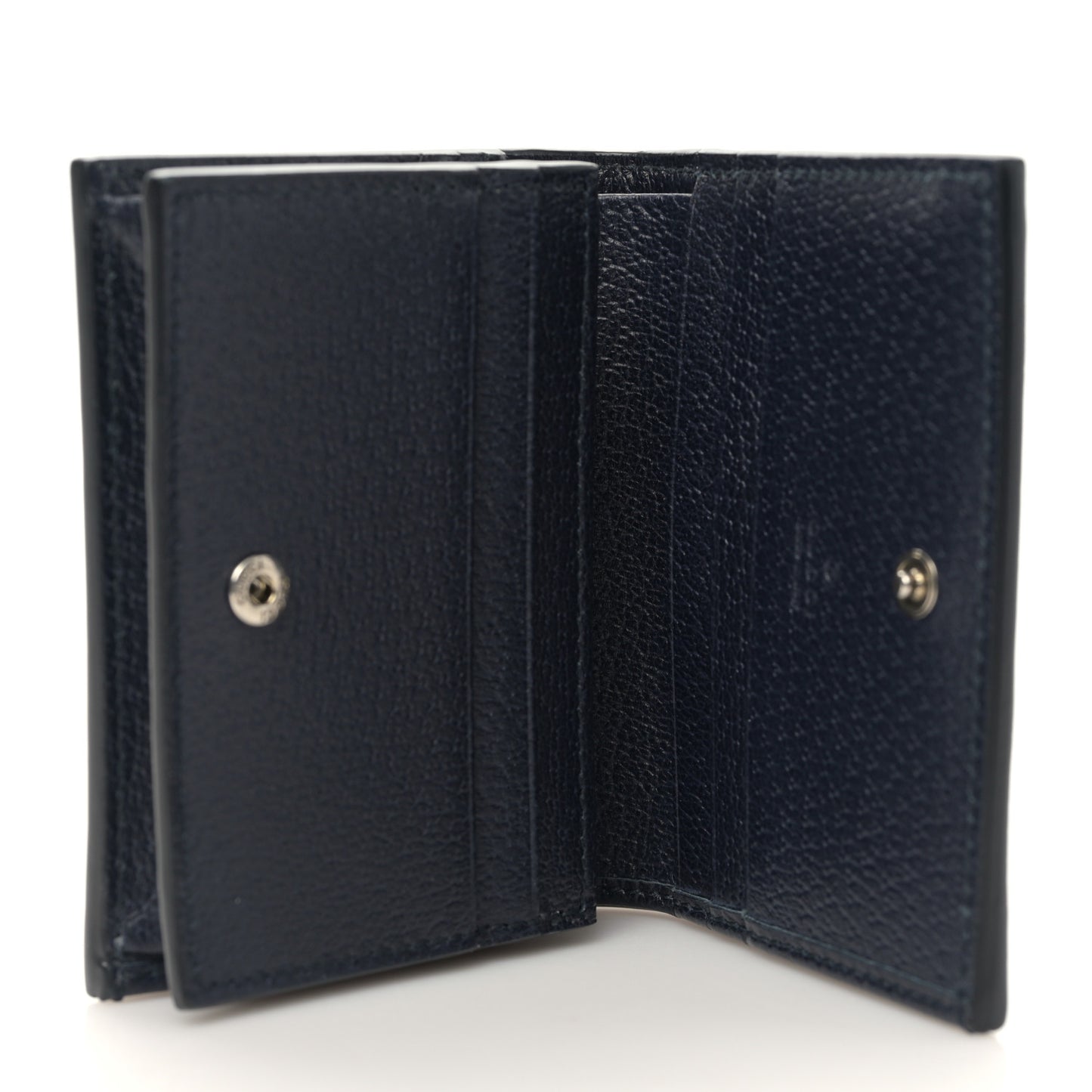 GG Supreme Monogram Textured Dollar Calfskin Web Ophidia Card Case Beige Blue