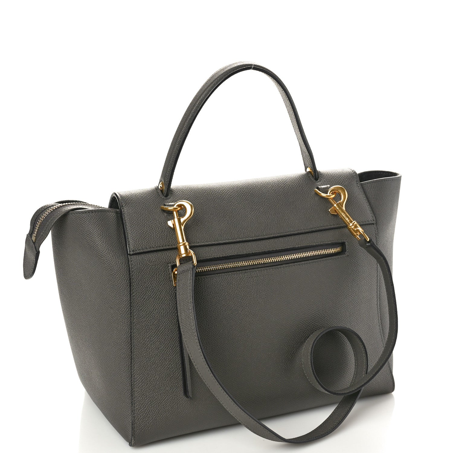 Celine Grained Calfskin Mini Belt Bag Grey 3 of 8