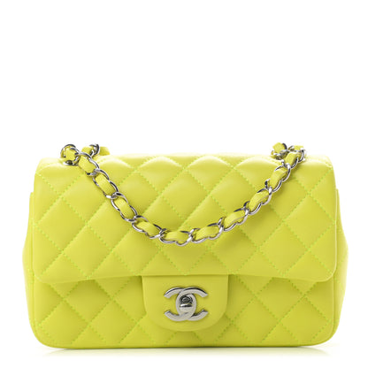 Chanel Lambskin Quilted Mini Rectangular Flap Yellow 1 of 11