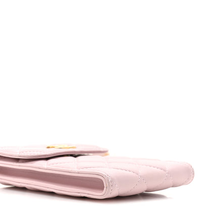 Chanel Lambskin Quilted Pearl Phone Holder With Chain Pink 11 of 11