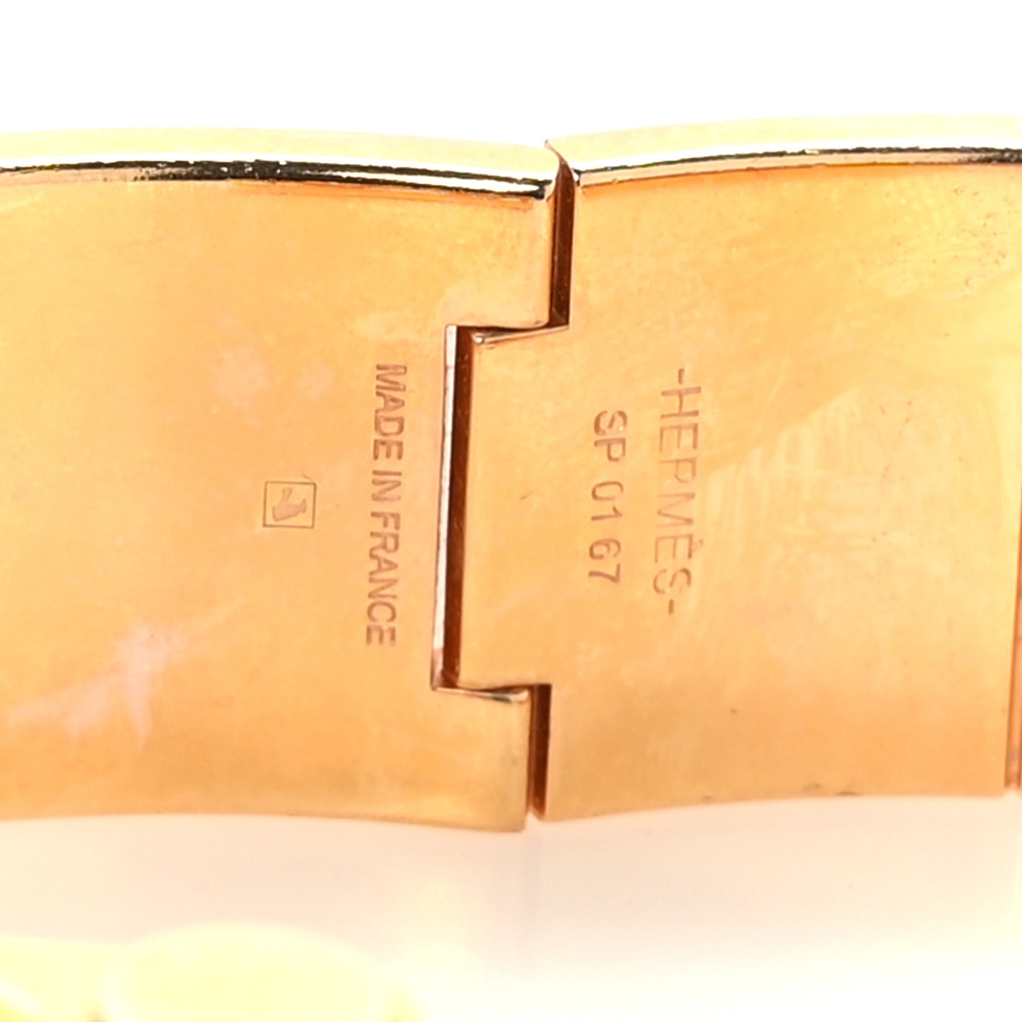 Enamel Printed Wide Boucleries Modernes Hinged Bracelet L Black