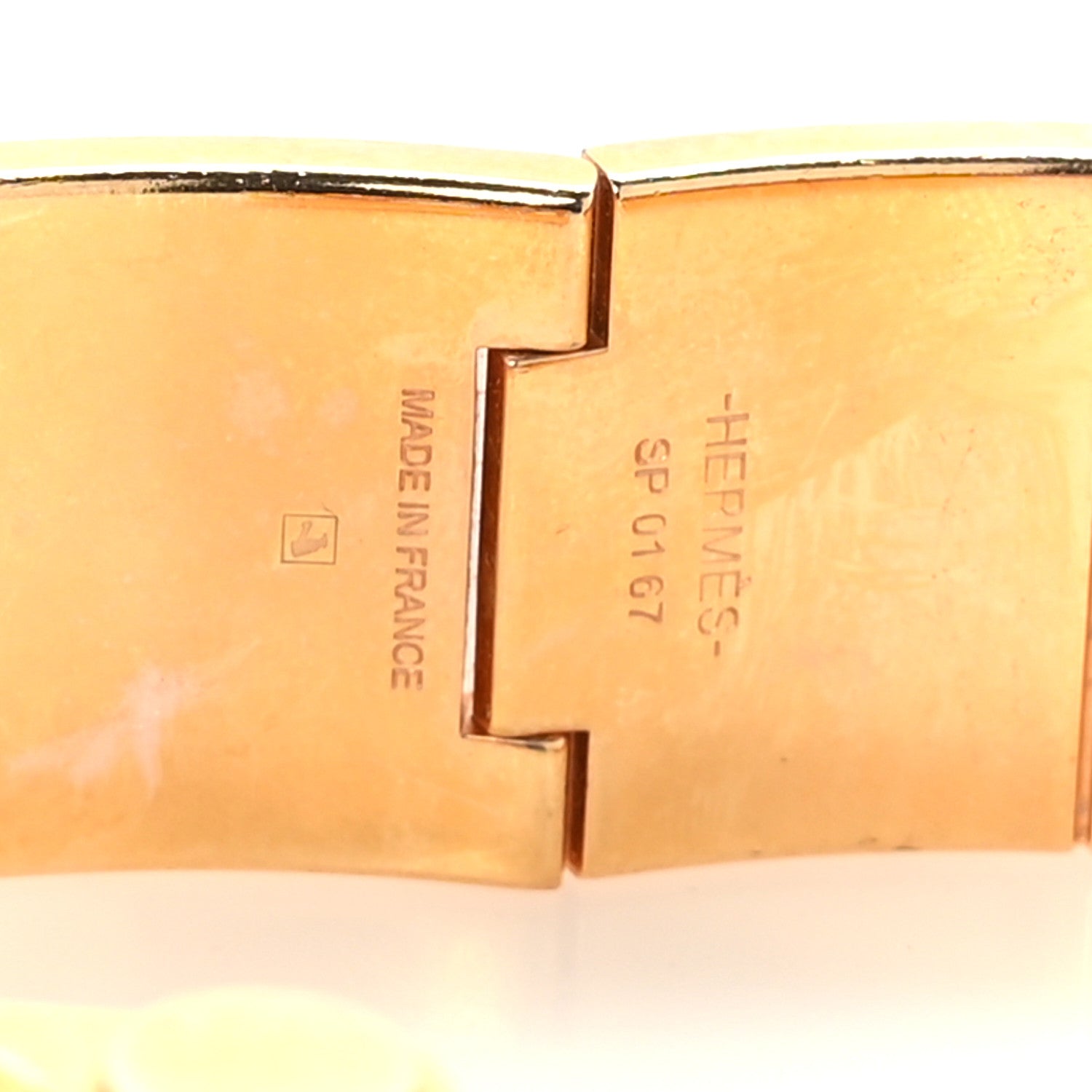 Hermes Enamel Printed Wide Boucleries Modernes Hinged Bracelet L Black 5 of 5