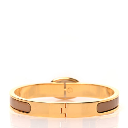 Hermes Enamel Mini Farandole Clic Chaine D'Ancre Bracelet Marron Glace 3 of 4