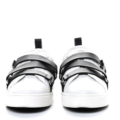 Valentino Garavani Calfskin Womens V Punk Low Top Sneakers 40 White Black 2 of 7