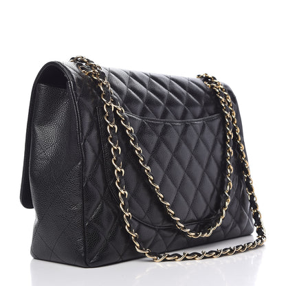 Chanel Caviar Quilted Maxi Single Flap Black 3 of 9