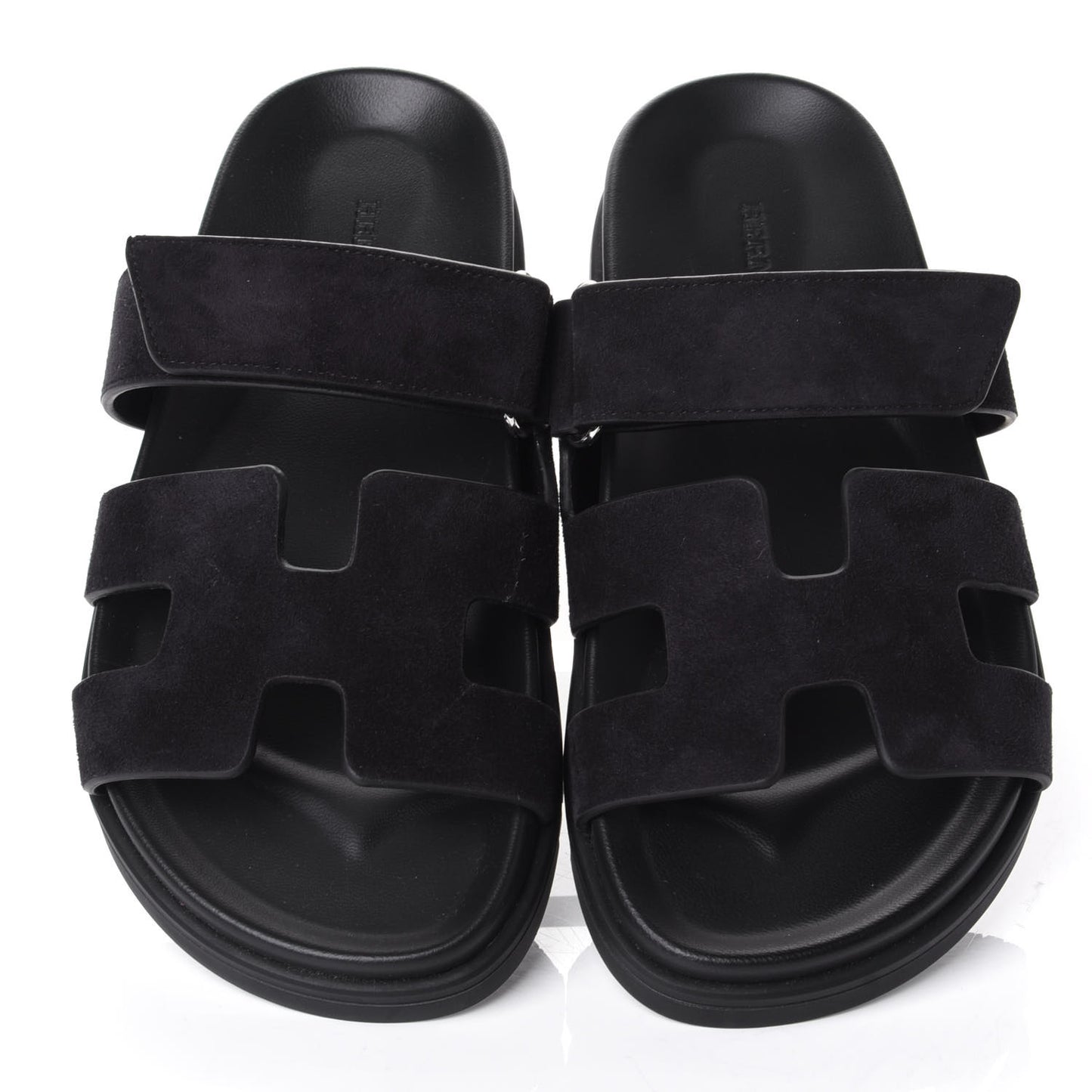 Suede Goatskin Womens Chypre Sandals 37 Black