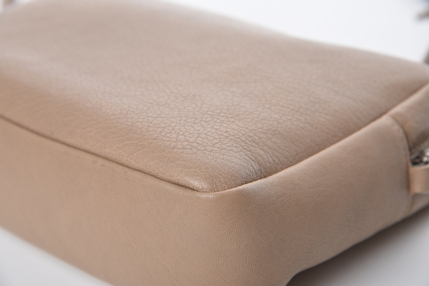 Lambskin Monogram Small Lou Camera Bag Dark Beige