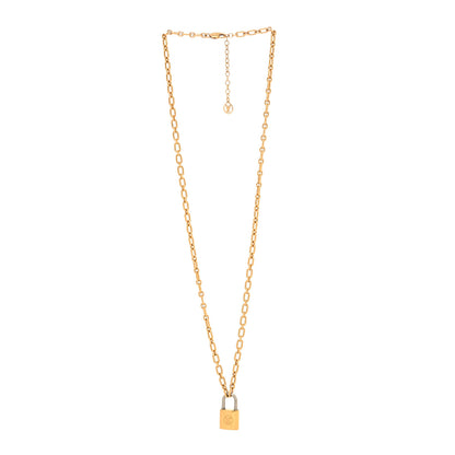 Louis Vuitton Lock Me Pendant Necklace Gold 3 of 5