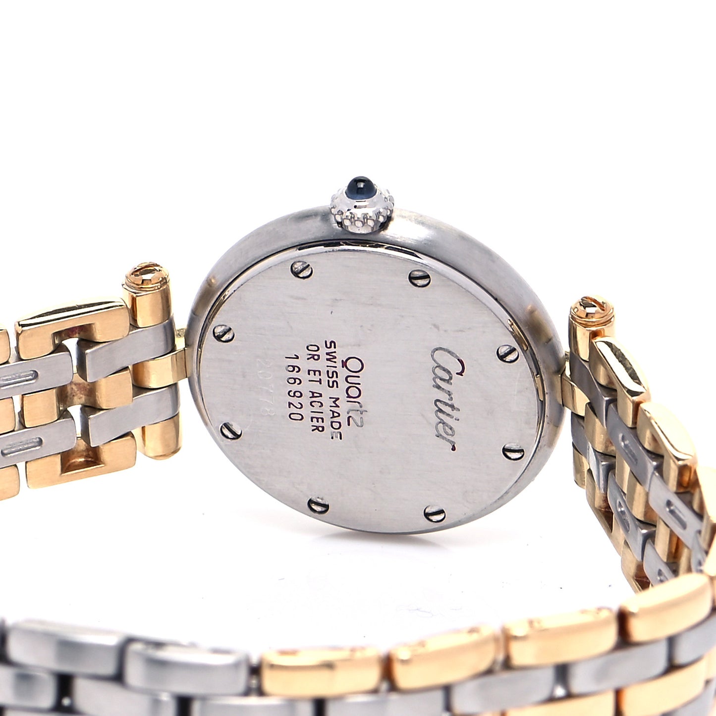 Stainless Steel 18K Yellow Gold 24mm Panthere Vendome Quartz Watch
