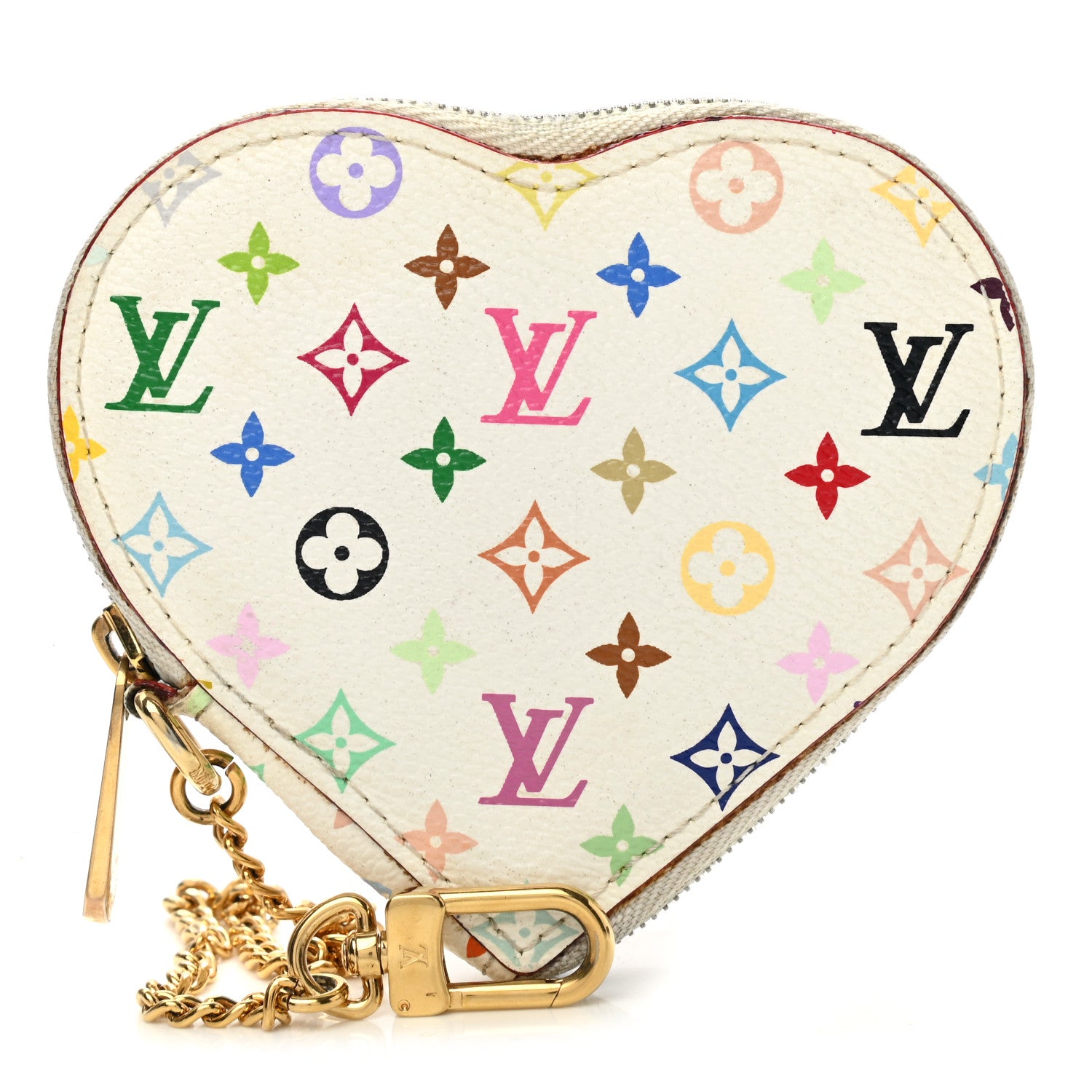 Louis Vuitton Monogram Multicolor Coeur Heart Coin Purse White 1 of 13