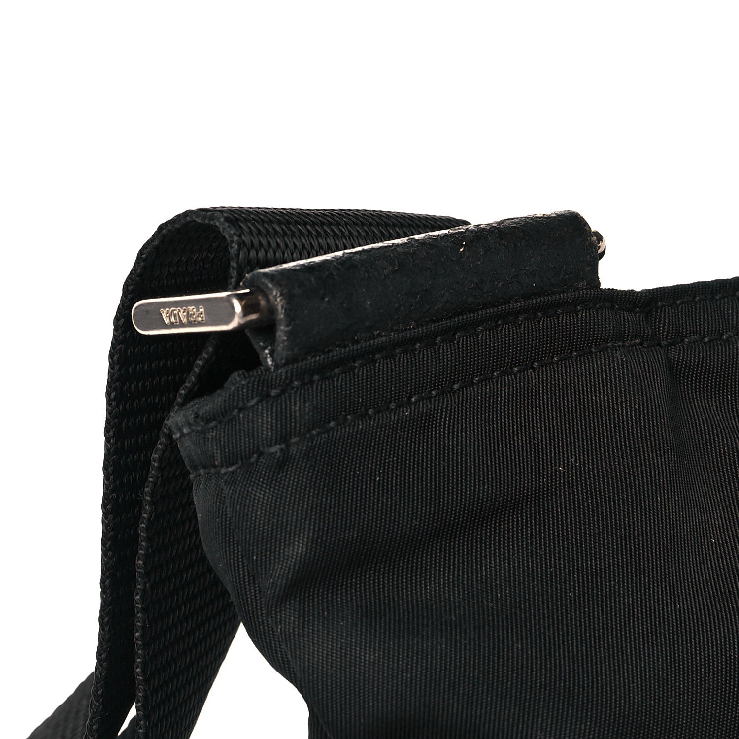 Prada Nylon Vela Flat Messenger Bag Black 12 of 13
