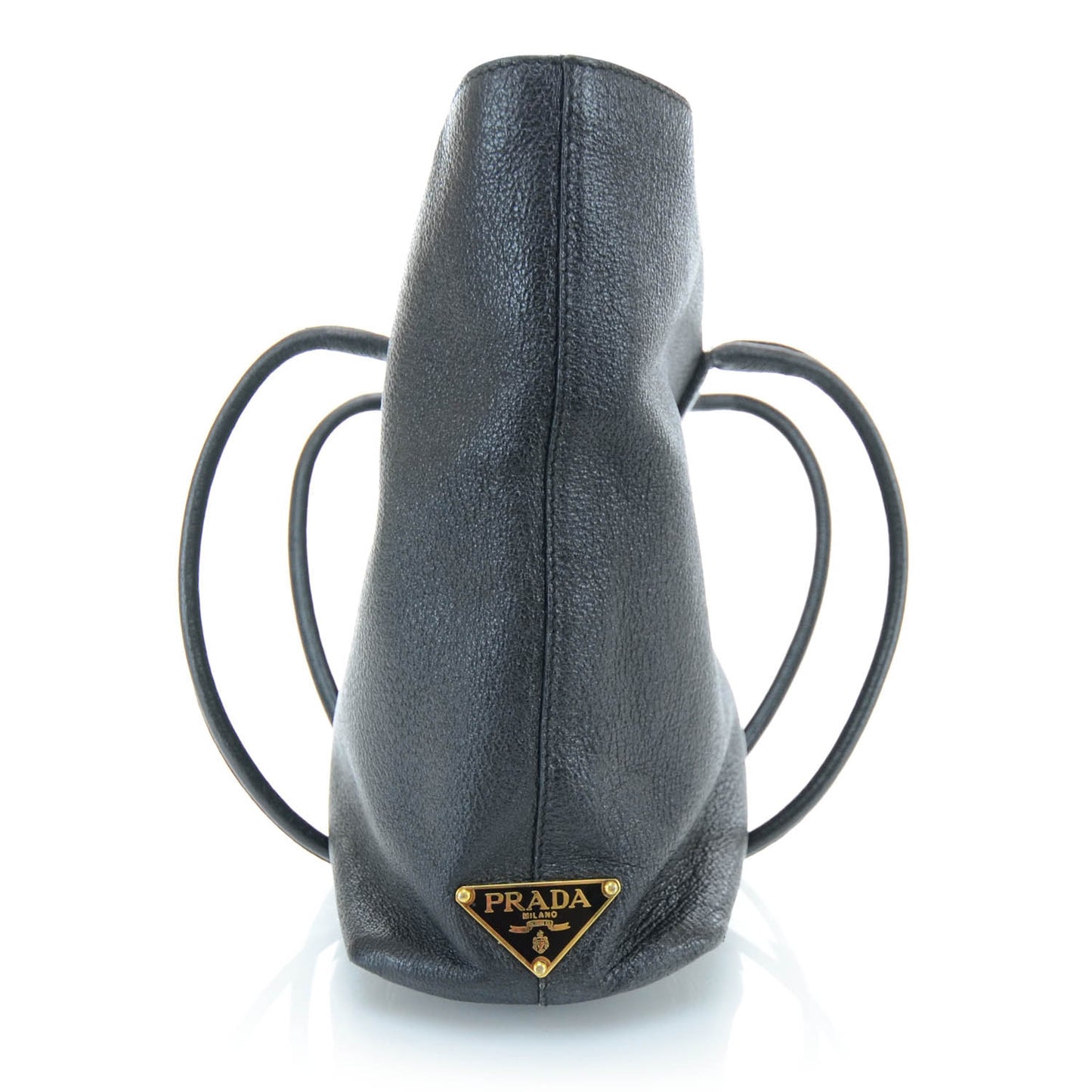 Leather Shopper Tote Nero Black