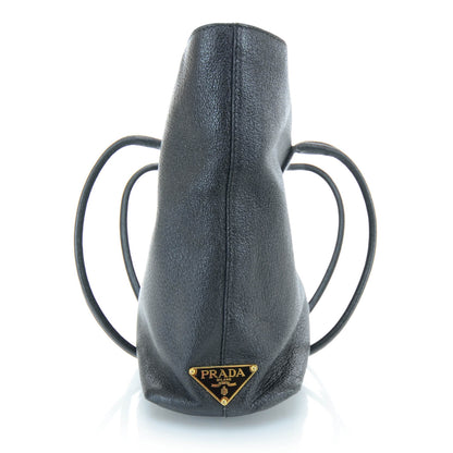 Prada Leather Shopper Tote Nero Black 6 of 9