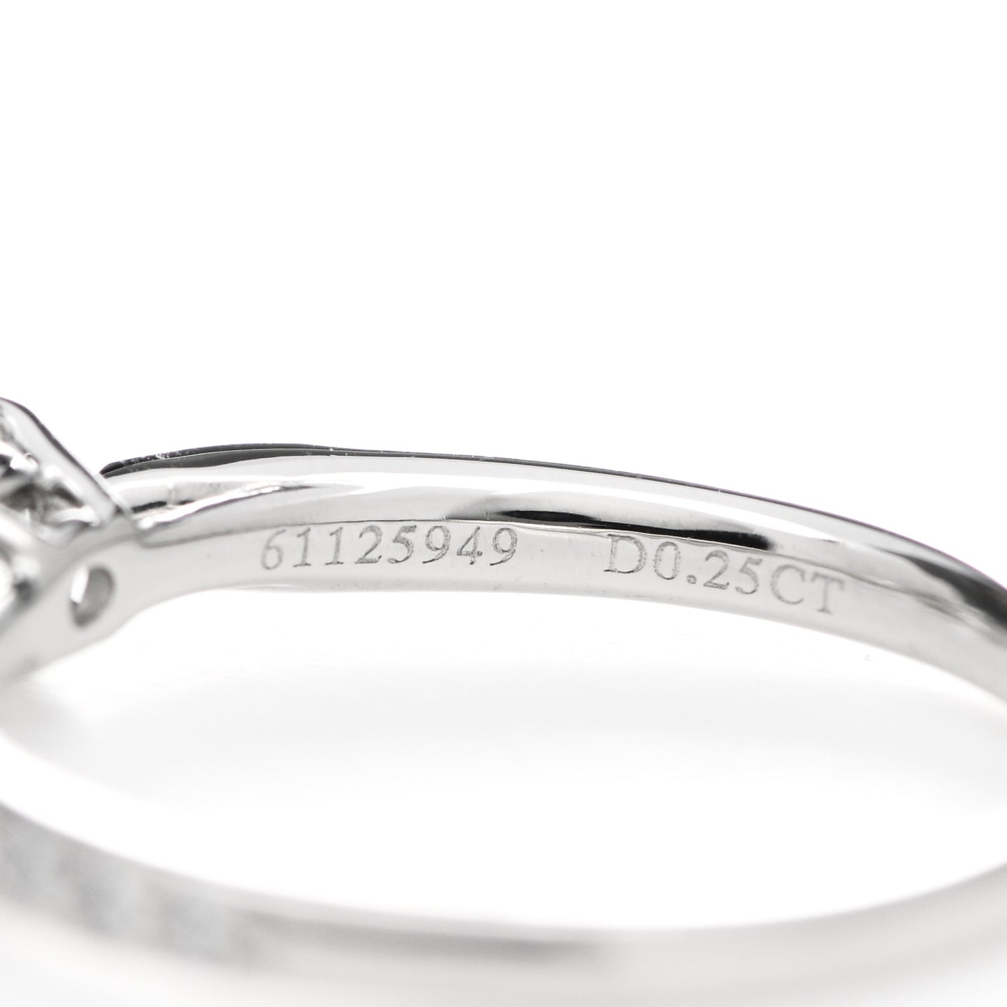 Platinum Diamond .25ct Round Brilliant Harmony Engagement Ring 49 5