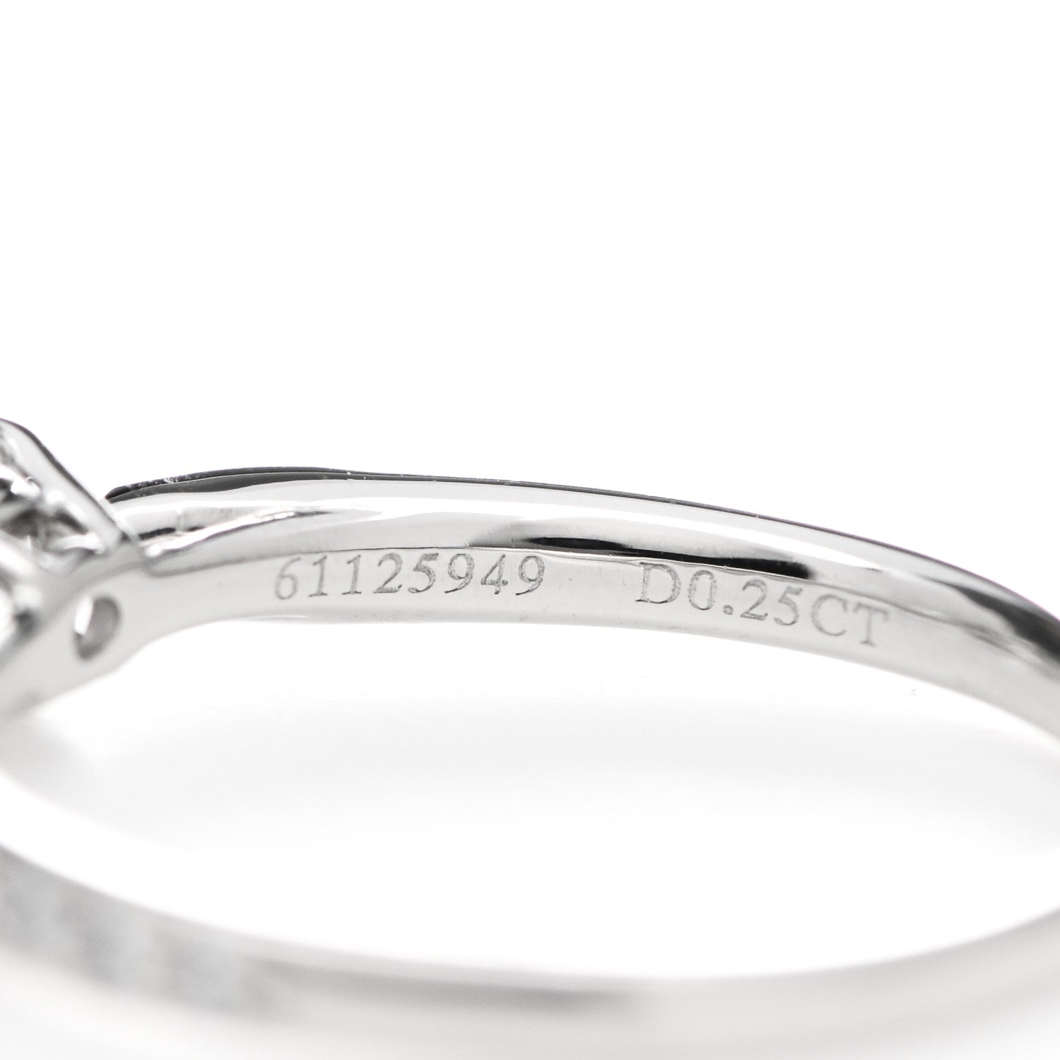 Tiffany Platinum Diamond .25ct Round Brilliant Harmony Engagement Ring 49 5 4 of 6