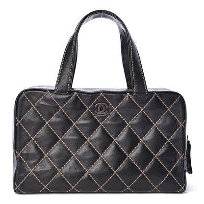 Chanel Calfskin Contrast Stitch Surpique Bowler Black 1 of 10