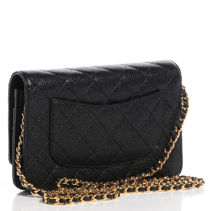 Chanel Caviar Quilted Wallet On Chain WOC Black 3 of 10