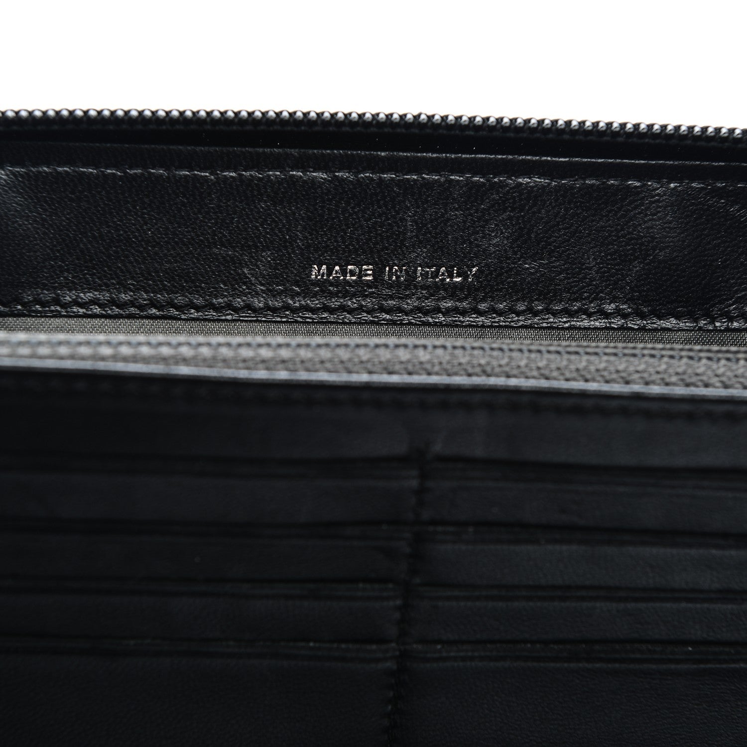Chanel Lambskin Camellia Embossed Zip Around Organizer Wallet Black 7 of 9