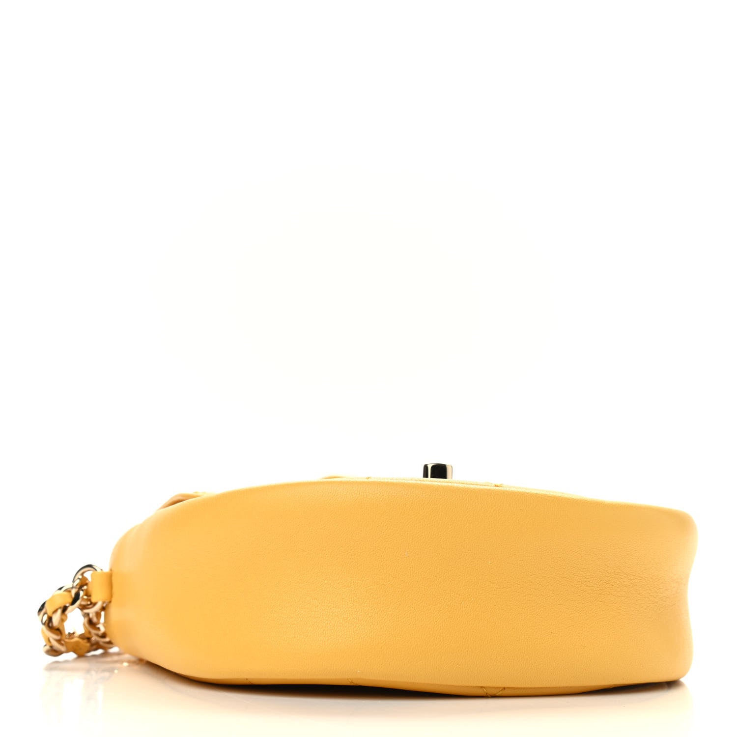 Chanel Goatskin Stitched Casual Trip Messenger Flap Yellow 4 of 9