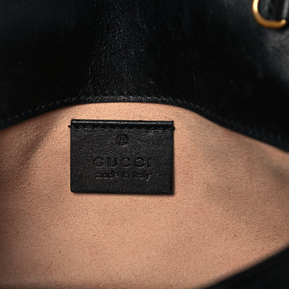 Gucci Calfskin Matelasse Super Mini GG Marmont Shoulder Bag Black 7 of 11