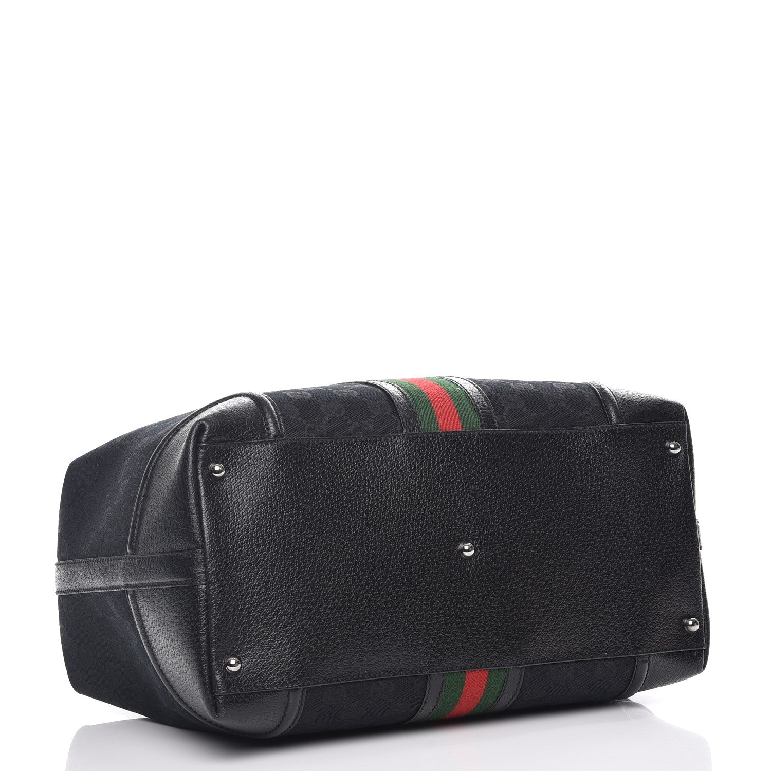 Gucci Monogram Large Treasure Boston Tote Black 4 of 7