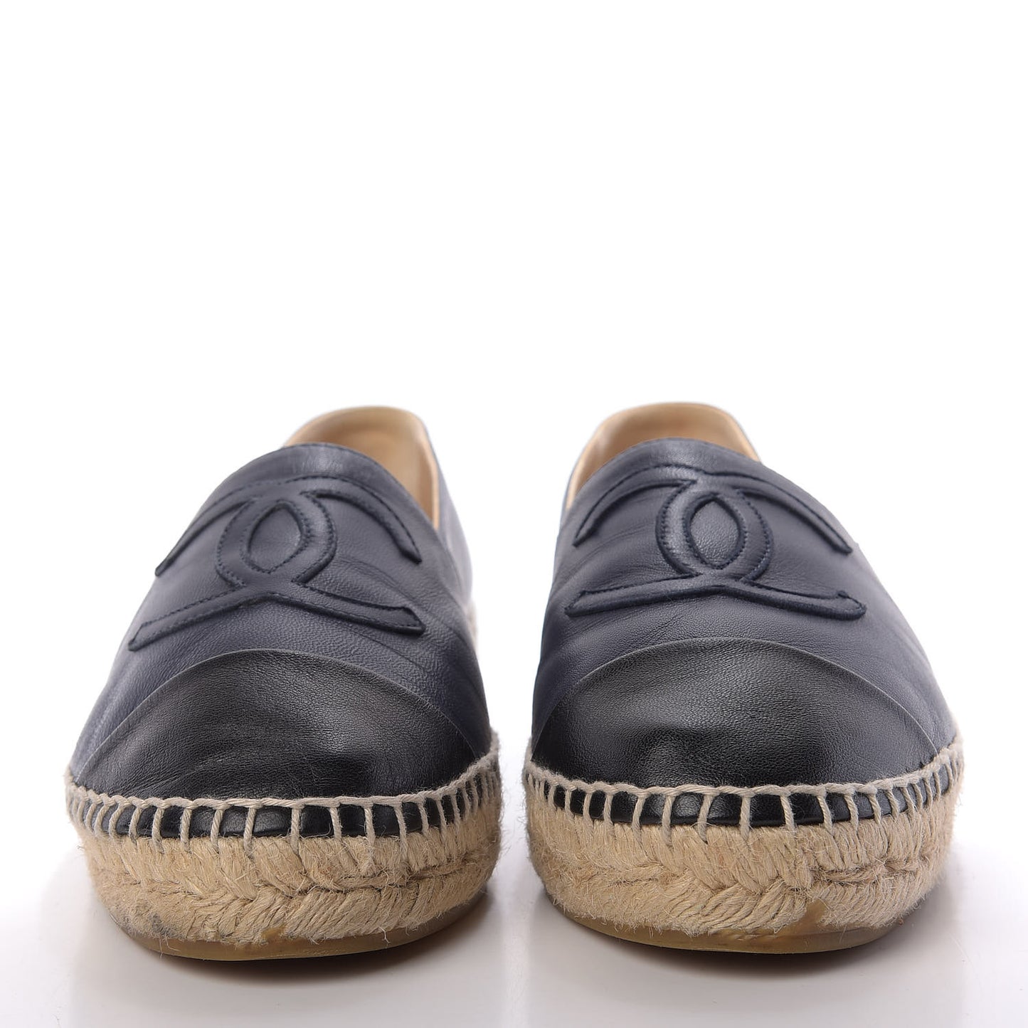 Lambskin CC Espadrilles 37 Navy Black