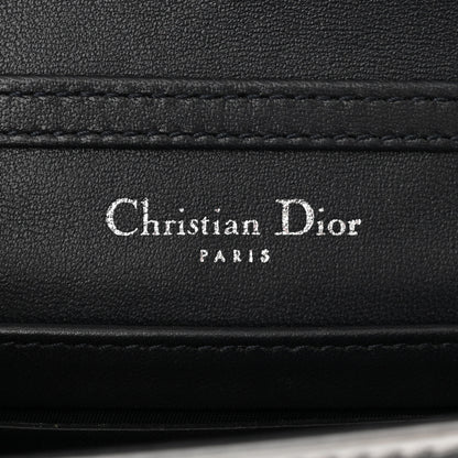 Christian Dior Metallic Patent Micro-Cannage Baby Diorama Flap Bag Silver 6 of 9