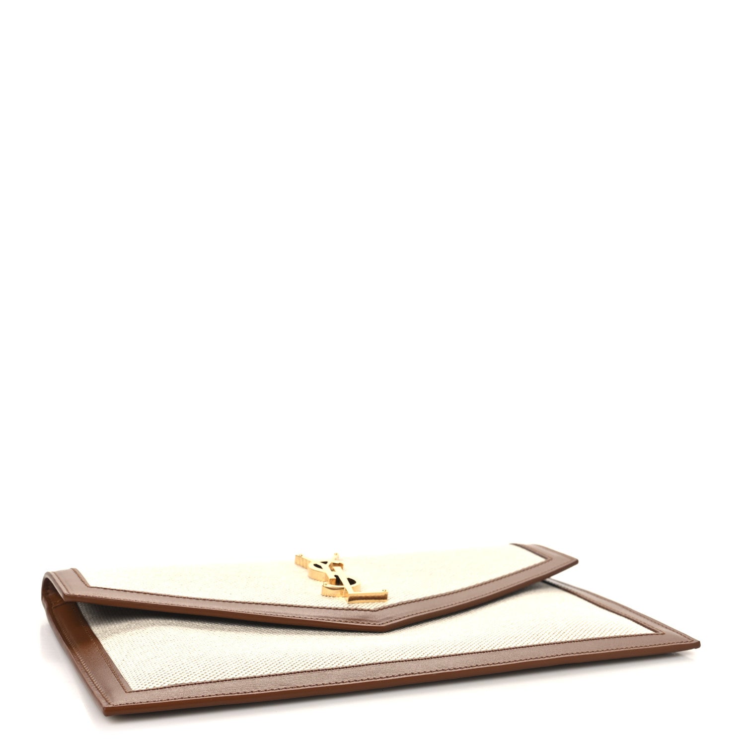Saint Laurent Canvas Uptown Pouch Natural Beige Brick Natural Beige Brick 4 of 8