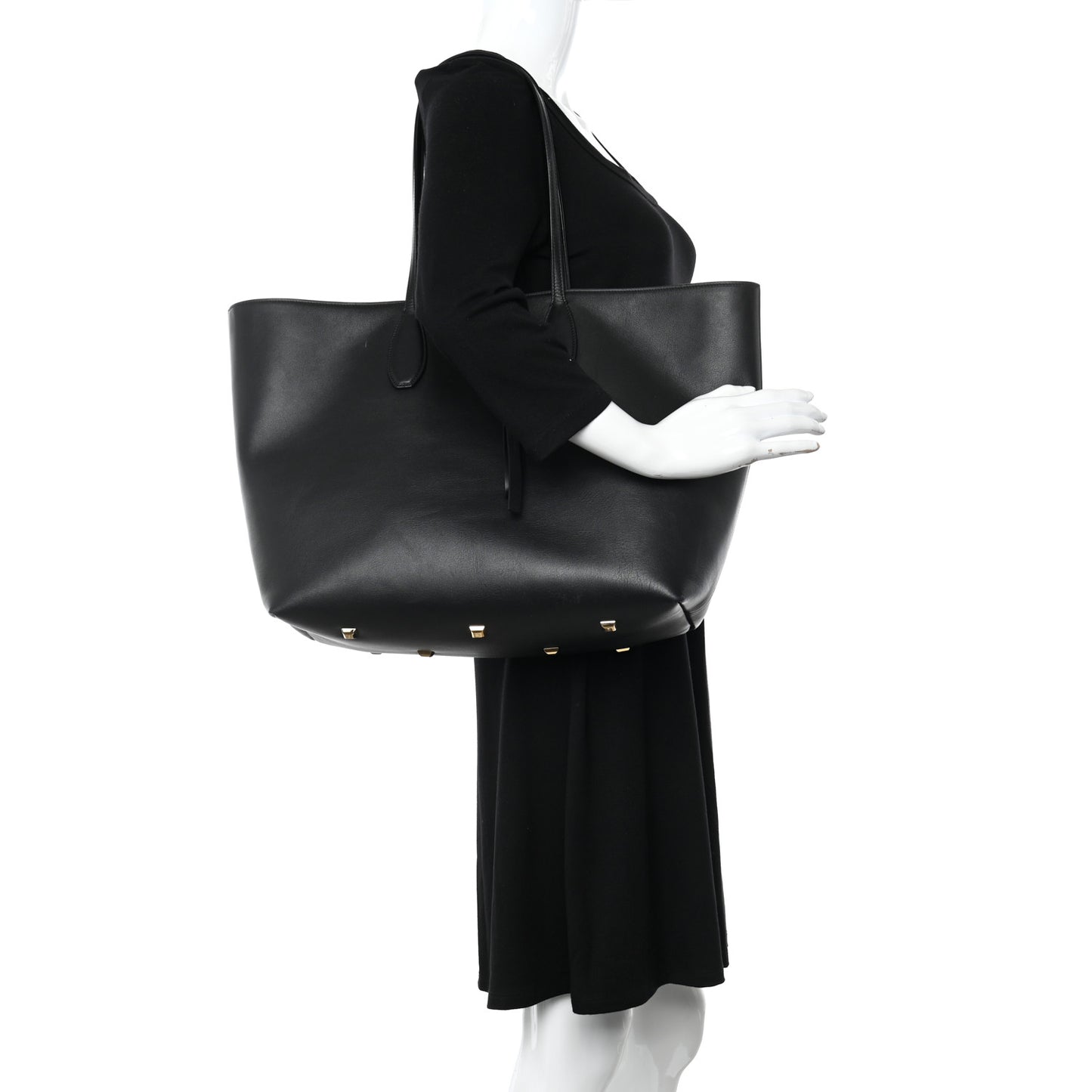 Calfskin Studio Tote Black