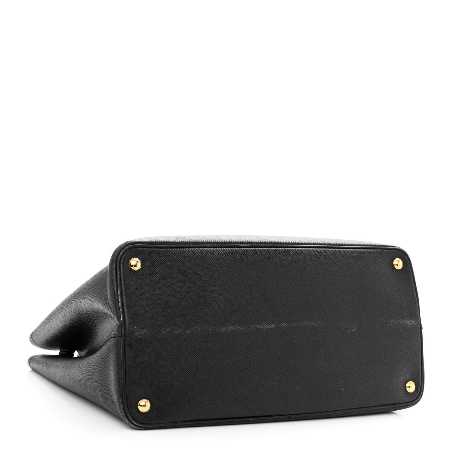 Saffiano Cuir Medium Double Bag Black Fuoco
