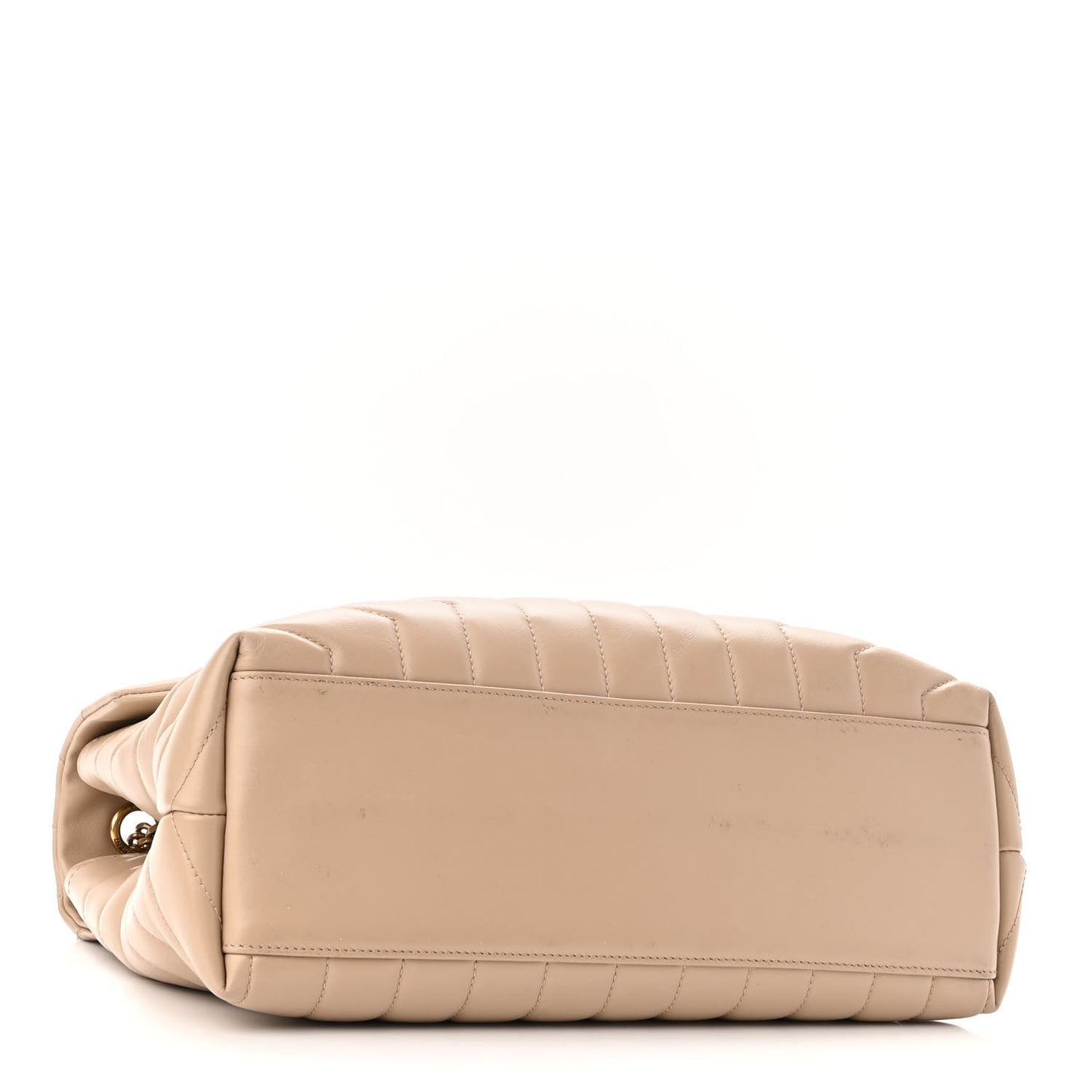 Calfskin Y Quilted Monogram Medium Loulou Chain Satchel Dark Beige