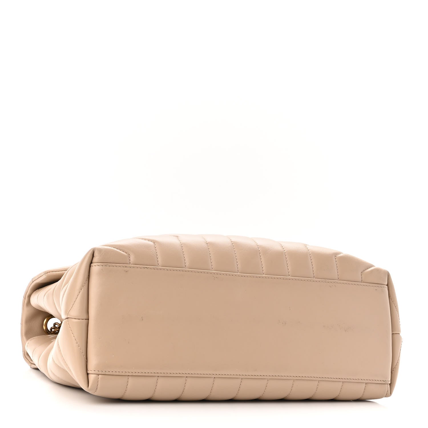 Saint Laurent Calfskin Y Quilted Monogram Medium Loulou Chain Satchel Dark Beige 3 of 9