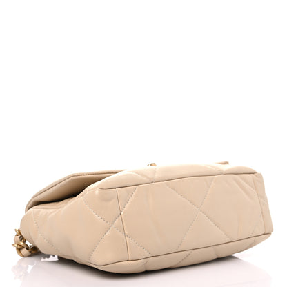Chanel Lambskin Quilted Medium Chanel 19 Flap Light Beige 4 of 9