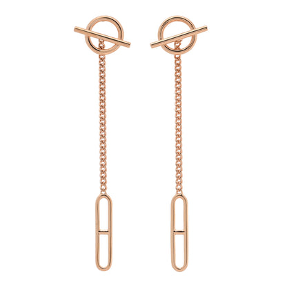 Hermes 18K Rose Gold Echappee Earrings 1 of 4