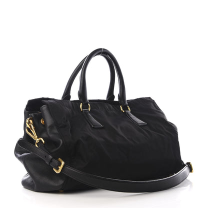 Prada Tessuto Nylon Saffiano Tote Black 2 of 8