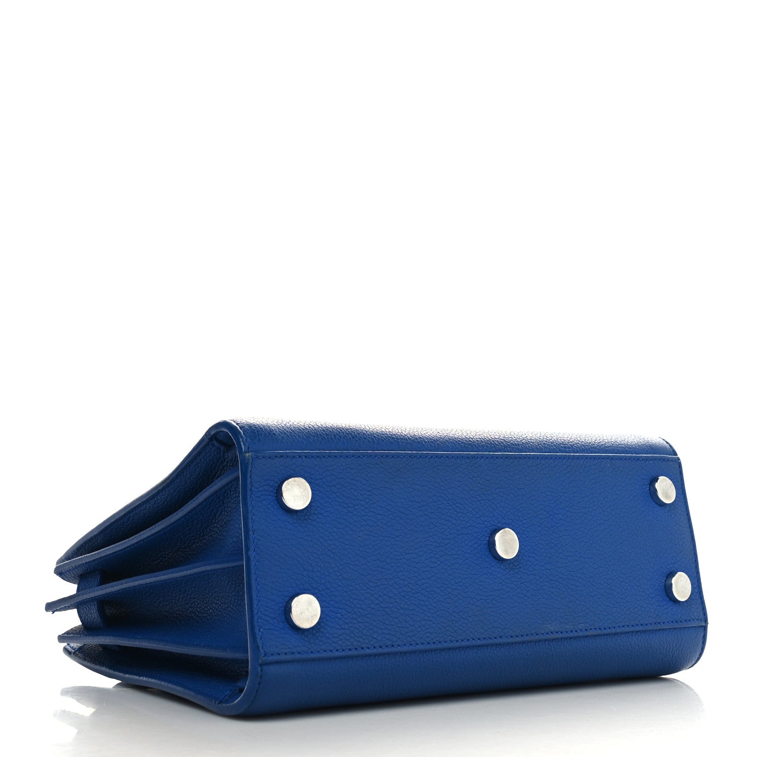 Saint Laurent Grained Calfskin Nano Sac De Jour Royal Blue 4 of 14