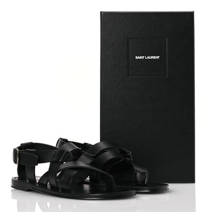 Saint Laurent Calfskin Pepe 05 Sandals 37 Black 13 of 13
