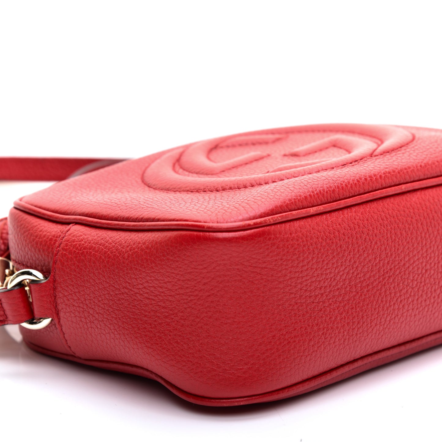 Pebbled Calfskin Small Soho Disco Bag Tabasco Red