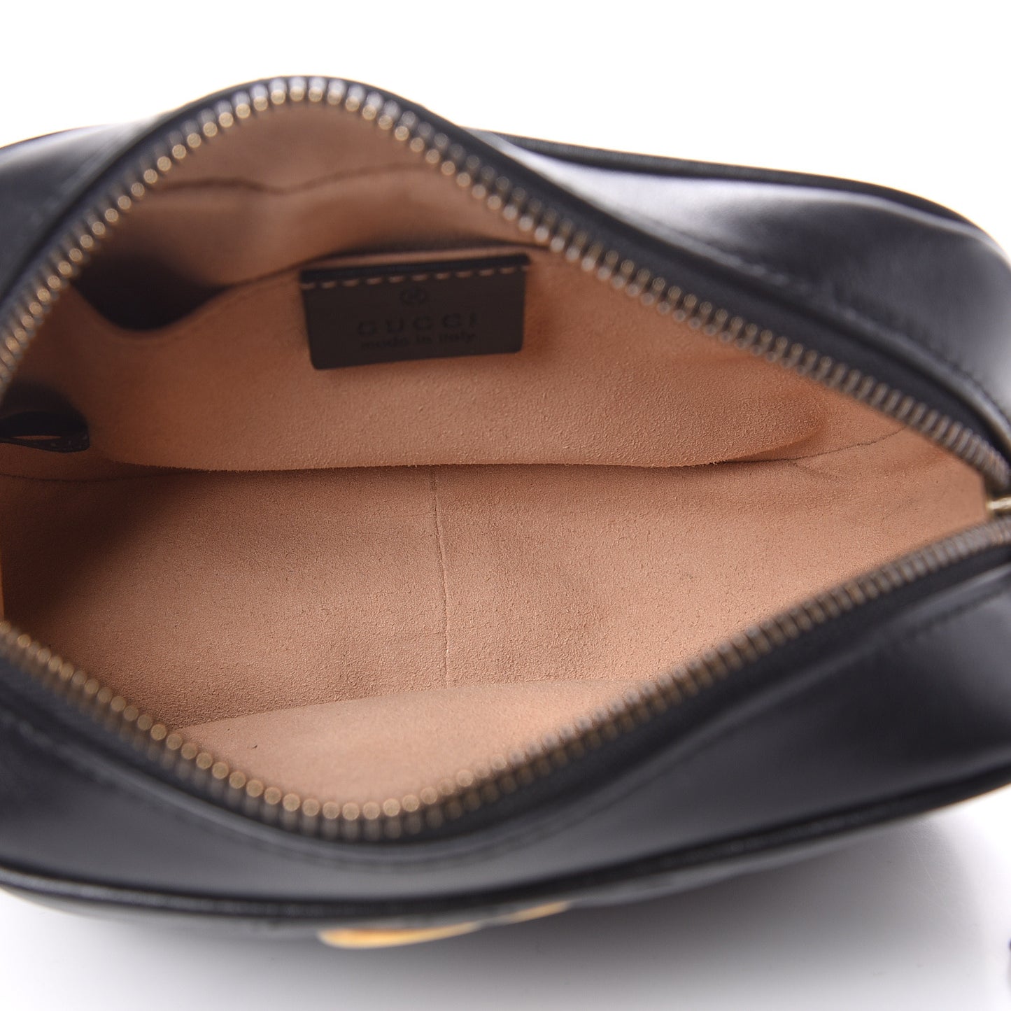 Calfskin Matelasse Mini GG Marmont Chain Shoulder Bag Black