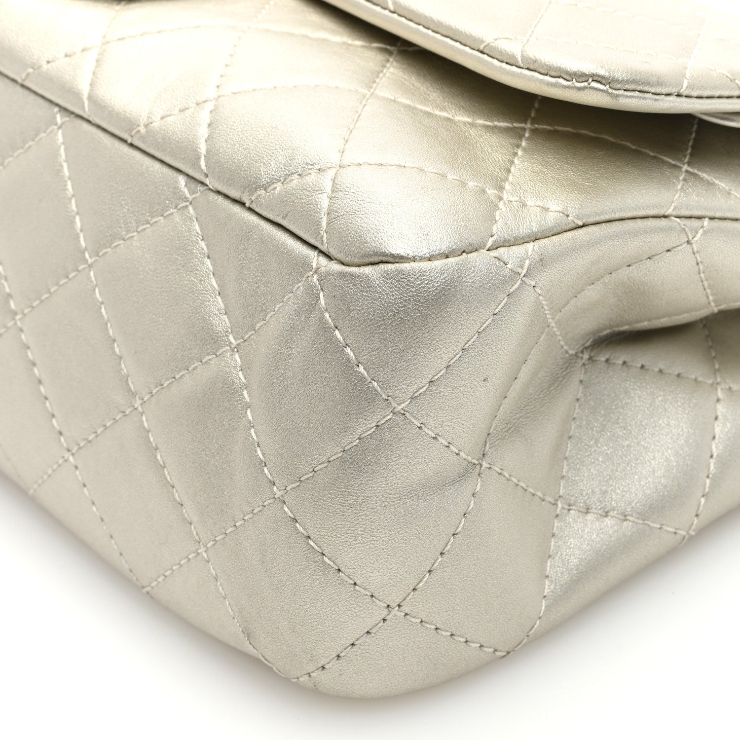 Chanel Metallic Lambskin Quilted 2.55 Reissue 227 Flap Silver 10 of 11