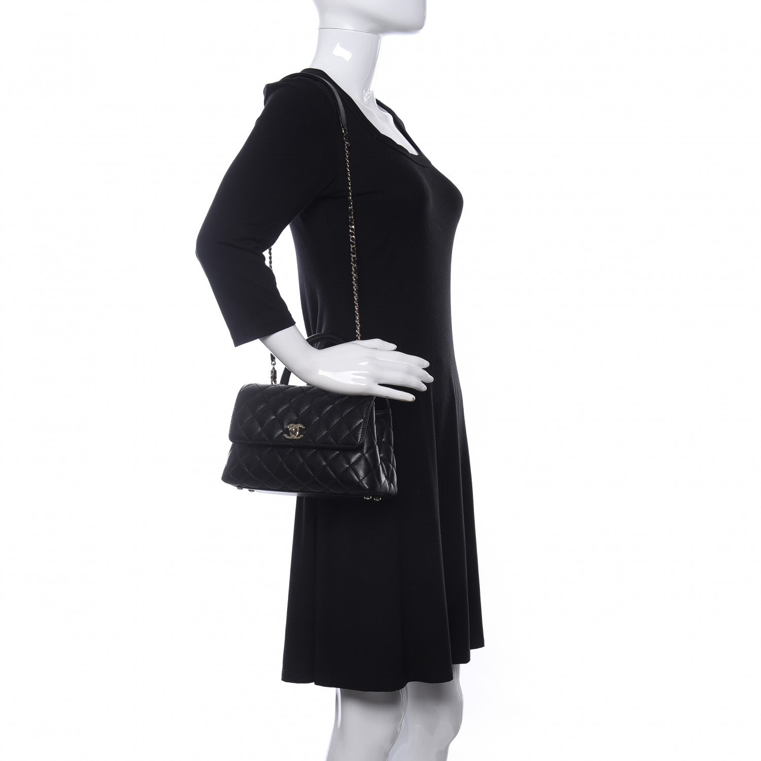 Chanel Caviar Quilted Mini Coco Handle Flap Black 2 of 9
