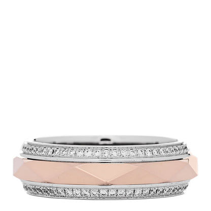 Graff 18K Rose White Gold Diamond Laurence Graff Signature Spinner Band Ring 50 5.25 3 of 4