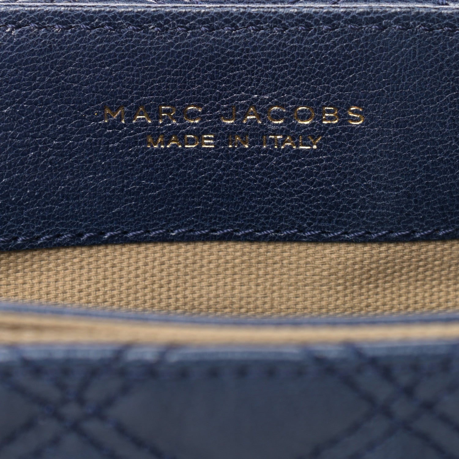 Marc Jacobs Lambskin Quilted Large Baroque Single Flap Bag Navy 6 of 9