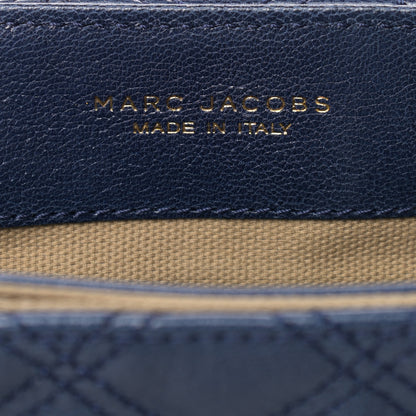 Marc Jacobs Lambskin Quilted Large Baroque Single Flap Bag Navy 6 of 9